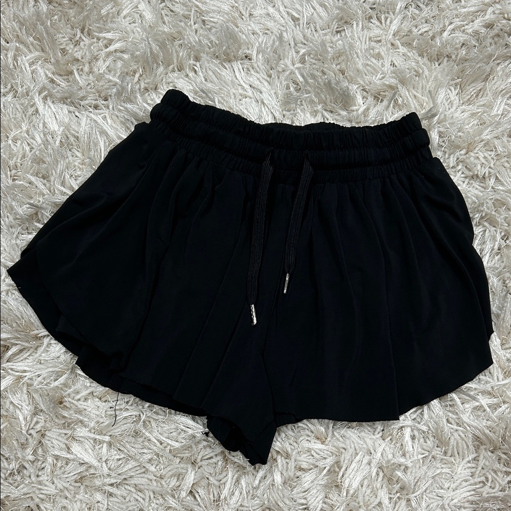 Derek Heart Black Athletic Shorts fold over, flowy, preppy
